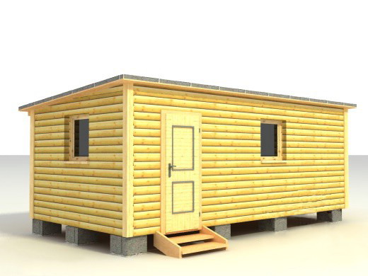 Проект деревянного хозблока Бытовка 6x3,5 м ХОЗЯЙСКАЯ купить в Москве